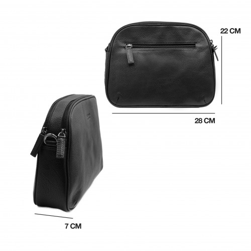 Sac bandoulière en cuir GOTU 28x22x7 cm