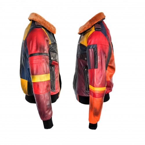 Veste patchwork multicolore...