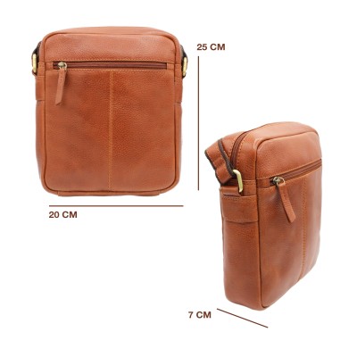 Sac bandoulière en cuir modèle POKO 25x20x7 cm