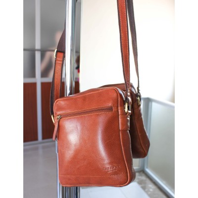 Sac bandoulière en cuir modèle POKO 25x20x7 cm