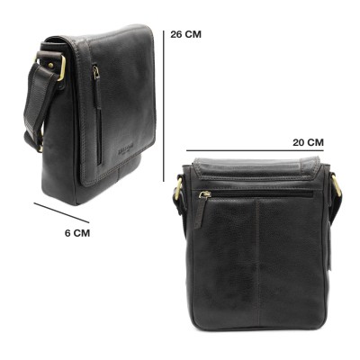 Sac bandoulière en cuir modèle WAILER 26x20x6 cm