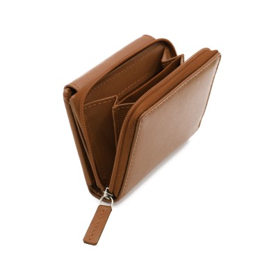Portefeuille multi-usages en cuir 10x8 cm