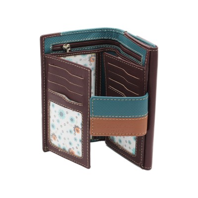 Portefeuille multi-usages en cuir 17x10 cm