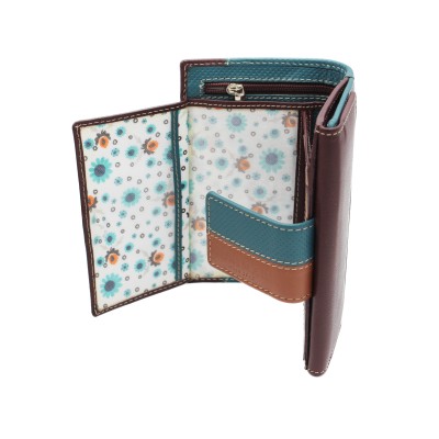 Portefeuille multi-usages en cuir 17x10 cm