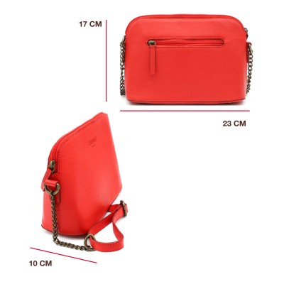 Sac bandoulière en cuir 23x17x10 cm LOVA