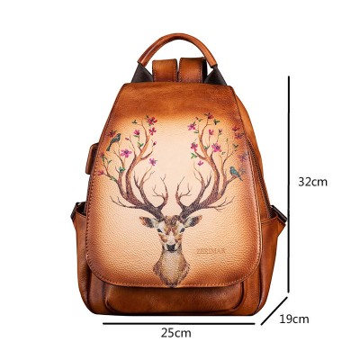 Sac à dos en cuir 32x22x12 cm CIERVO