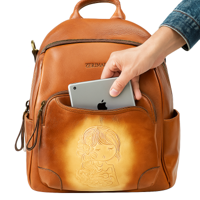 Sac à dos en cuir 32x26x13 cm POLOLA