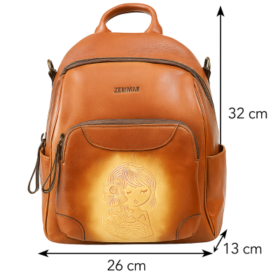 Sac à dos en cuir 32x26x13 cm POLOLA