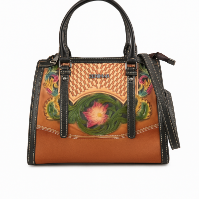Sac à main en cuir à double anse 23x25x10 cm BUCLE