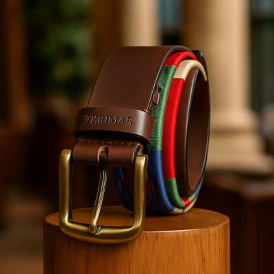 Ceinture en cuir 38 mm modèle AZTEK