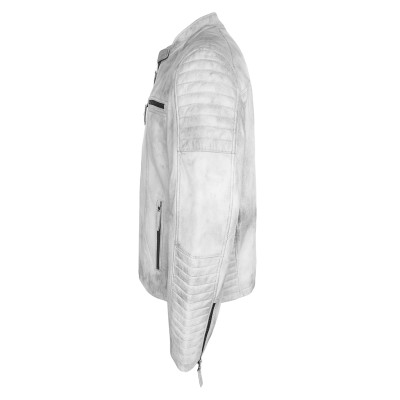 Veste en cuir avec détail en relief modèle NAVAR