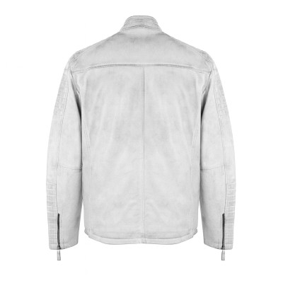 Veste en cuir avec détail en relief modèle NAVAR