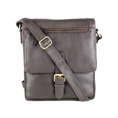 Sac à bandoulière en cuir de style vintage avec fermetures à glissière CHAPA