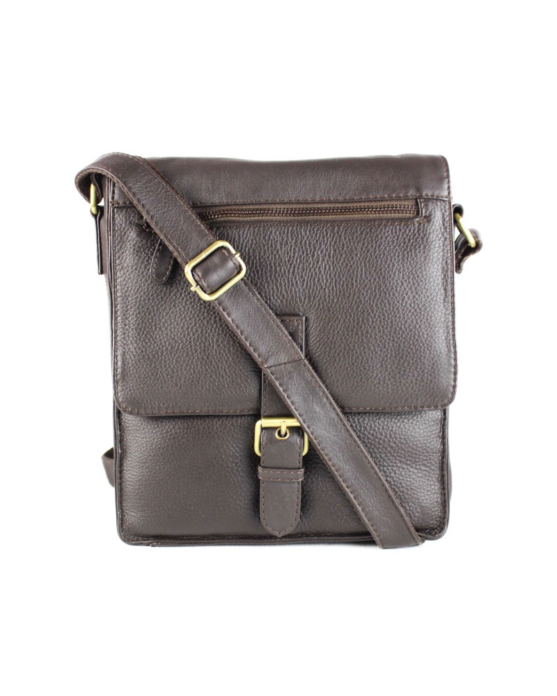 Sac à bandoulière en cuir de style vintage avec fermetures à glissière CHAPA Zerimar - 1
