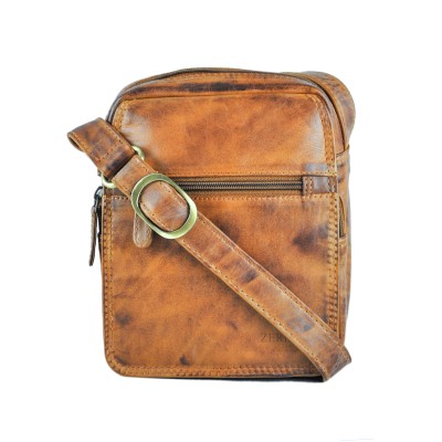 Sac bandoulière en cuir modèle CRUZ 20x15x8 cm