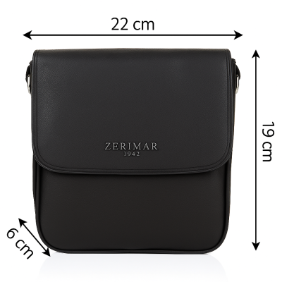 Sac bandoulière en cuir 22x19x6 cm SERA