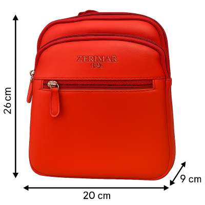 Sac à dos en cuir naturel 26x20x9 cm LISSE