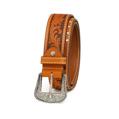 Ceinture en cuir embossé 35 mm modèle WEST