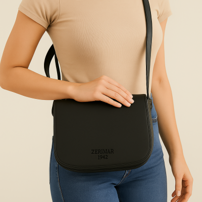 Sac bandoulière en cuir 25x20x8 cm LUVIN