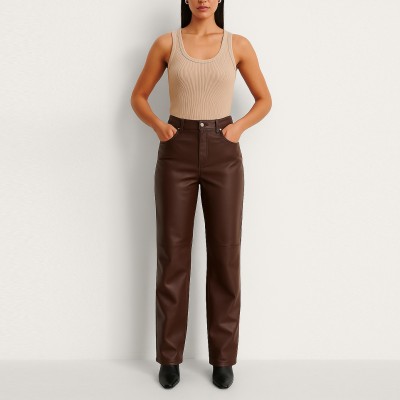 Pantalon en cuir modèle CHOCOLATE