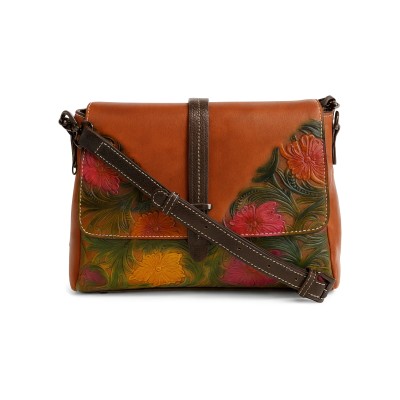 Sac bandoulière en cuir 26x18x9 cm CLANE