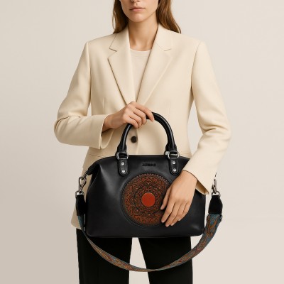 Sac à main en cuir à double anses 32x22x12 cm MILO