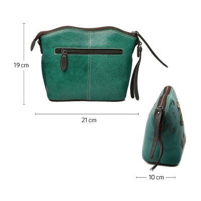 Sac bandoulière en cuir 21x19x10 cm ROSE