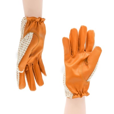 Gants en cuir avec maille pour conducteur