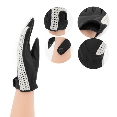 Gants en cuir avec maille pour conducteur