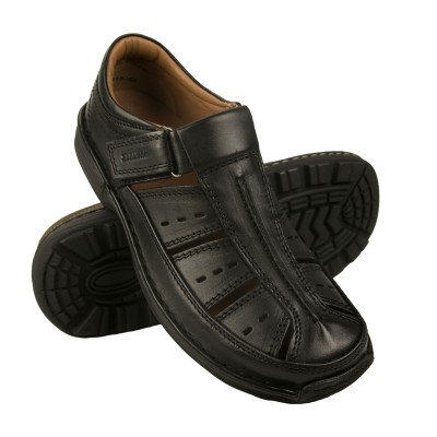 Sandale fermée en cuir avec velcro modèle SUGAR