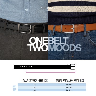 Ceinture en cuir réversible 33 mm modèle WODY