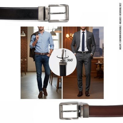 Ceinture en cuir réversible 33 mm modèle BLOKE