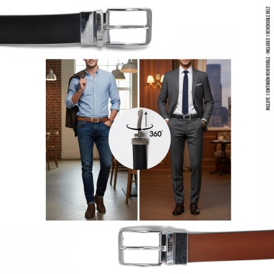 Ceinture en cuir réversible 33 mm modèle VENO