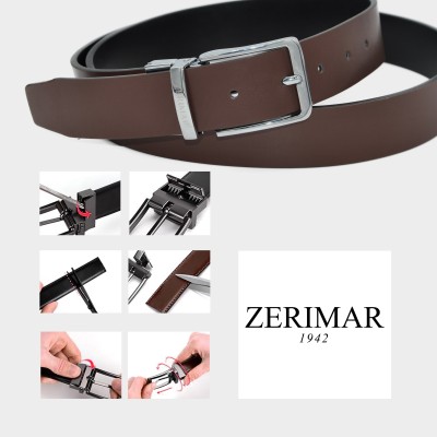 Ceinture en cuir réversible 33 mm modèle VENO