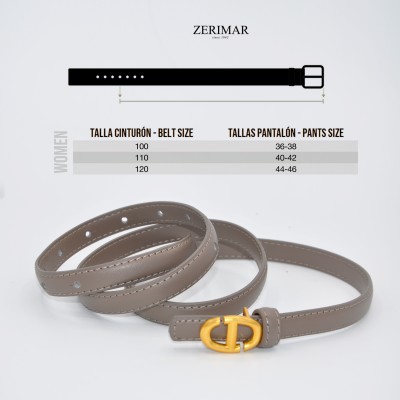 Ceinture en cuir 15 mm modèle DOLCE