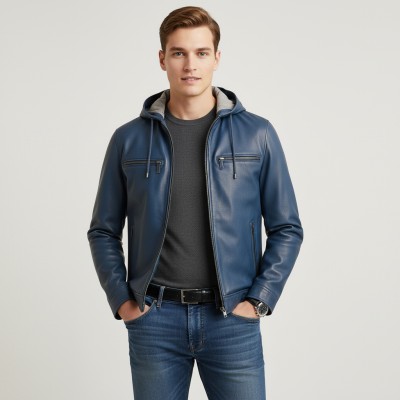 DEIKAO Veste à capuche en fourrure amovible