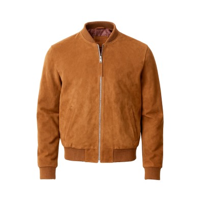 Veste en daim avec poches et col mao SOJUO