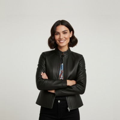 Veste en cuir modèle BLUEBERRY