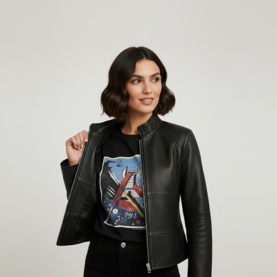 Veste en cuir modèle BLUEBERRY