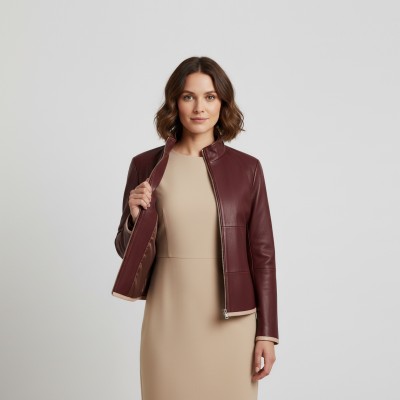 Veste en cuir modèle BLUEBERRY