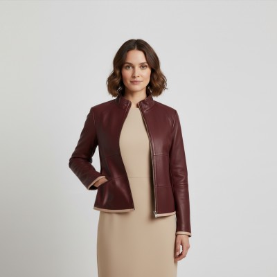 Veste en cuir modèle BLUEBERRY