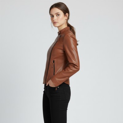 Blouson en cuir épais modèle PALOMA