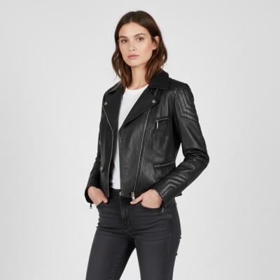 GARRID veste en cuir épais