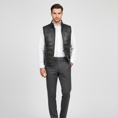 Gilet en cuir matelassé modèle BILI