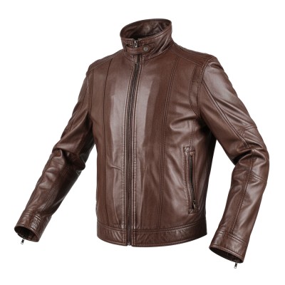 Veste en cuir avec fermeture éclair modèle SOGA
