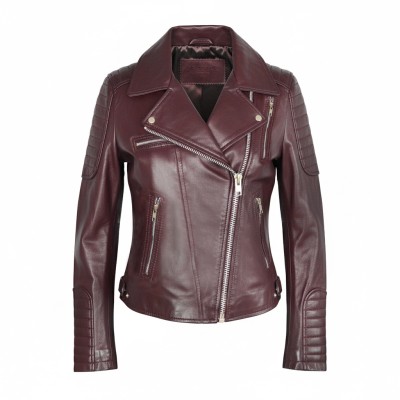 Veste en cuir style heavy modèle ESCORPIO