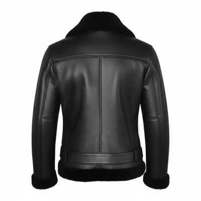 Veste en peau d’agneau double face avec fermeture éclair CHOPPER