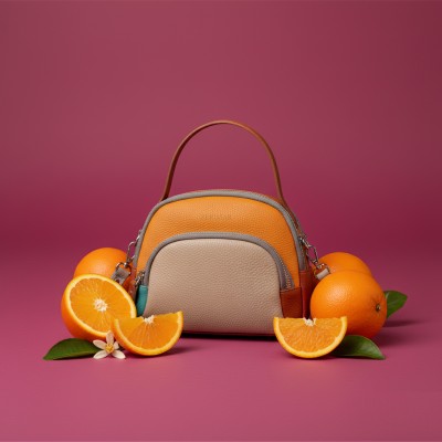 Sac à main en cuir à double anses 18x16x8 cm FRUITS