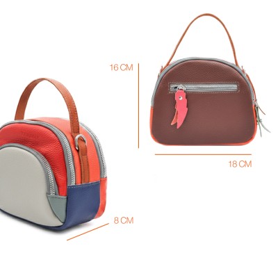 Sac à main en cuir à double anses 18x16x8 cm FRUITS