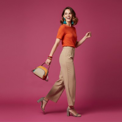 Sac à main en cuir à double anses 18x16x8 cm FRUITS